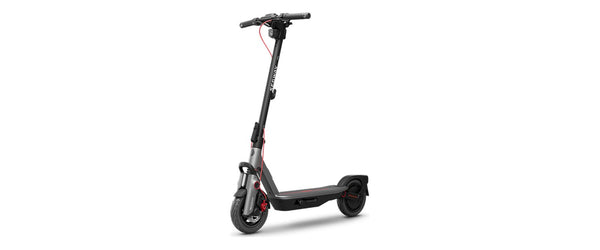 Segway F3 electric scooter, studio front three-quarter view on a white background