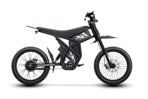 Riding’times GT73 electric motorbike studio side view in black