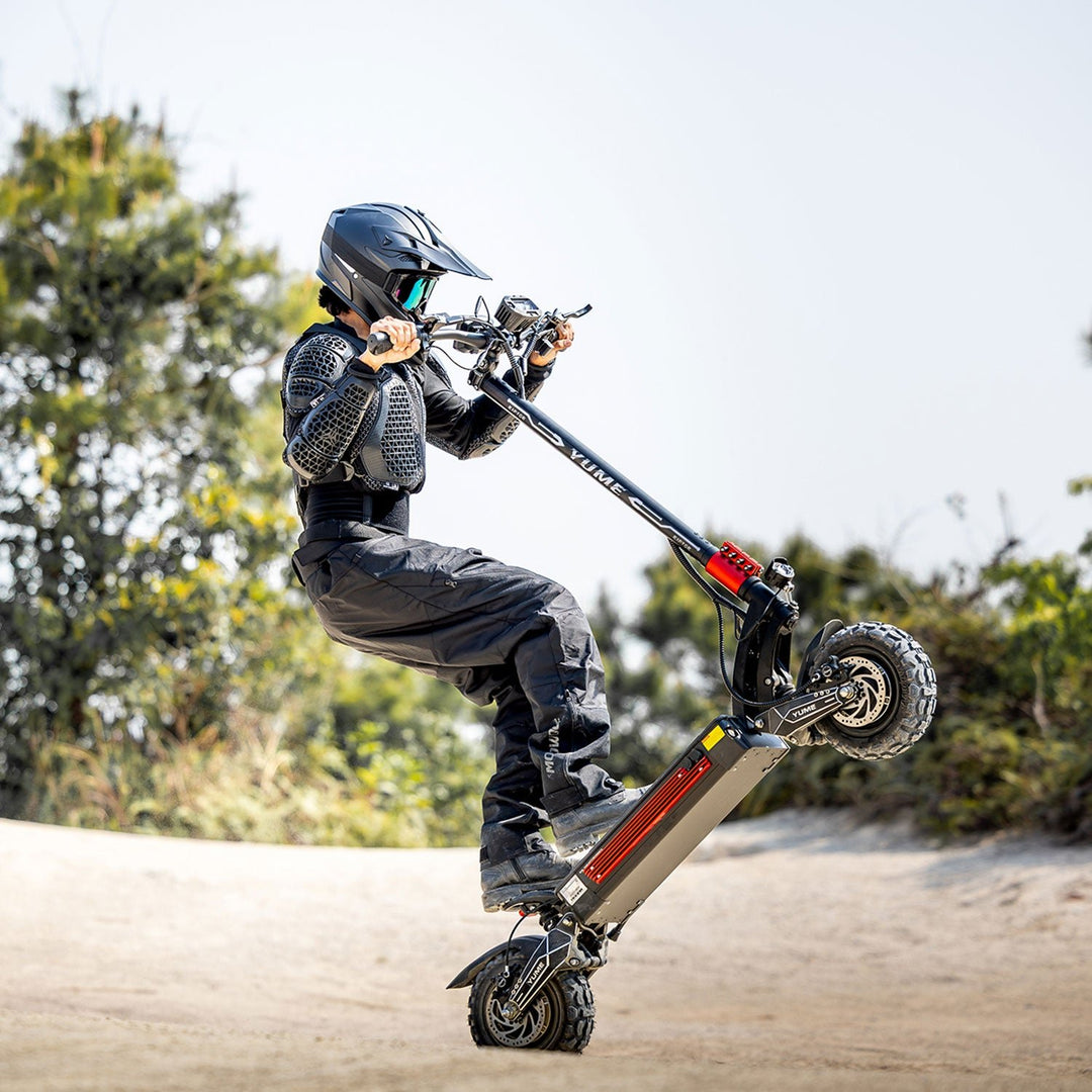 YUME Raptor electric scooter handlebar and LCD display