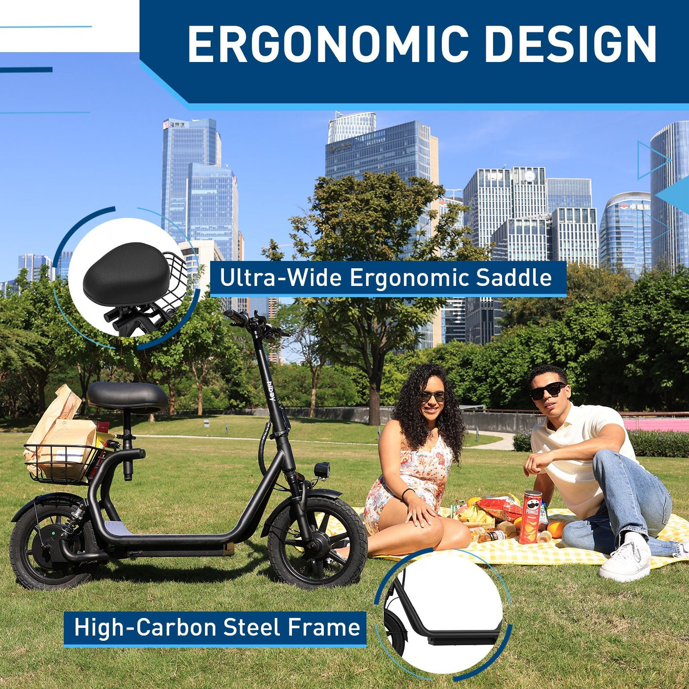 Hiboy U2 Electric Scooter with Seat - view 4