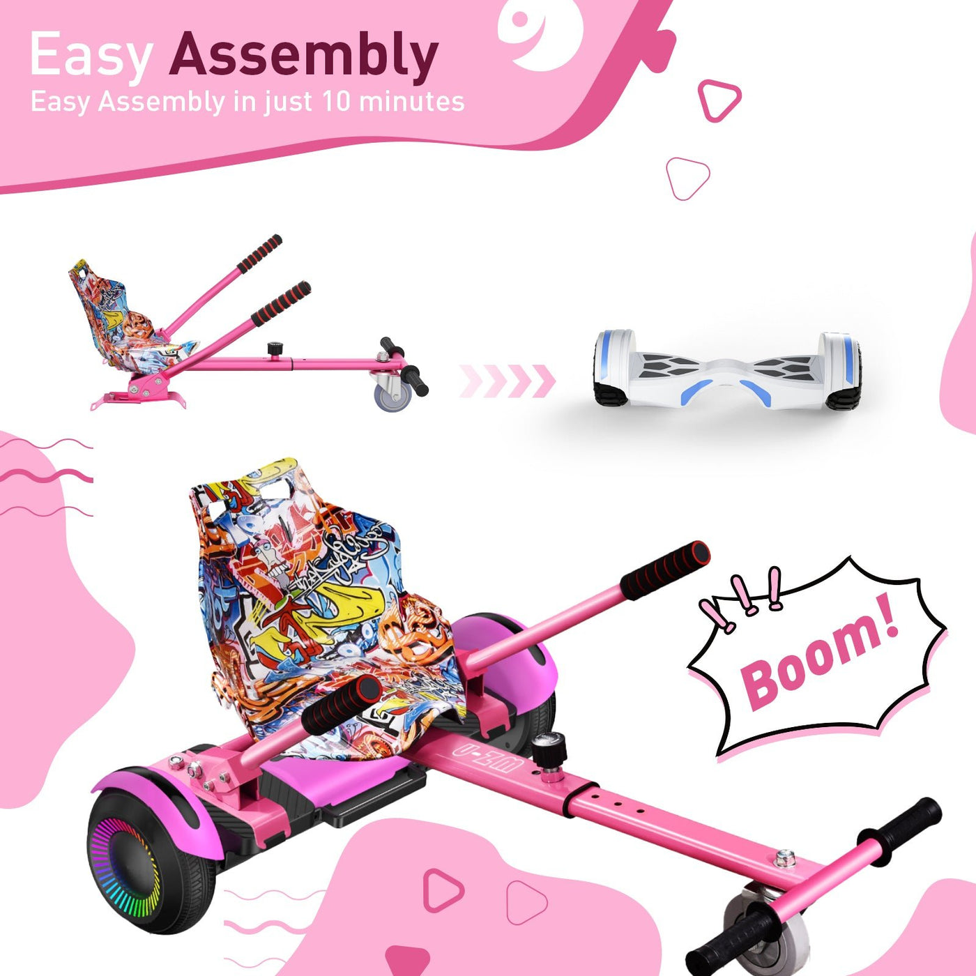 Hiboy HC-01 Hoverboard Seat Attachment for Kids & Adults - view 6