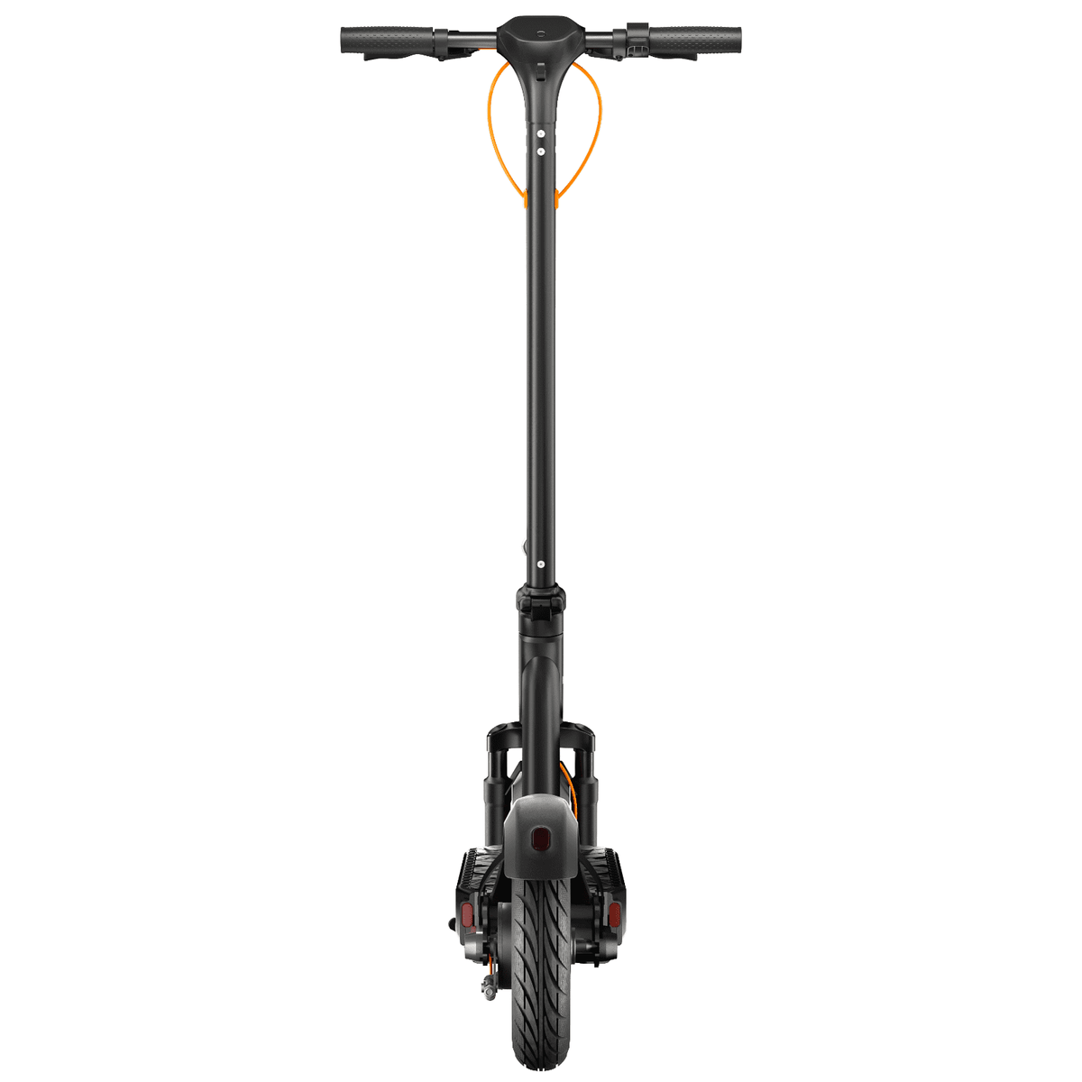 Black scooter on a white background
