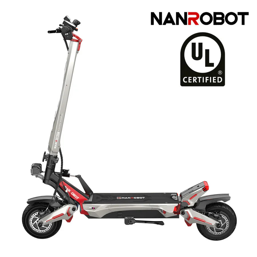 Nanrobot N6 72V electric scooter with dual motors, long-range Samsung battery, robust frame, advanced suspension, and premium lighting system