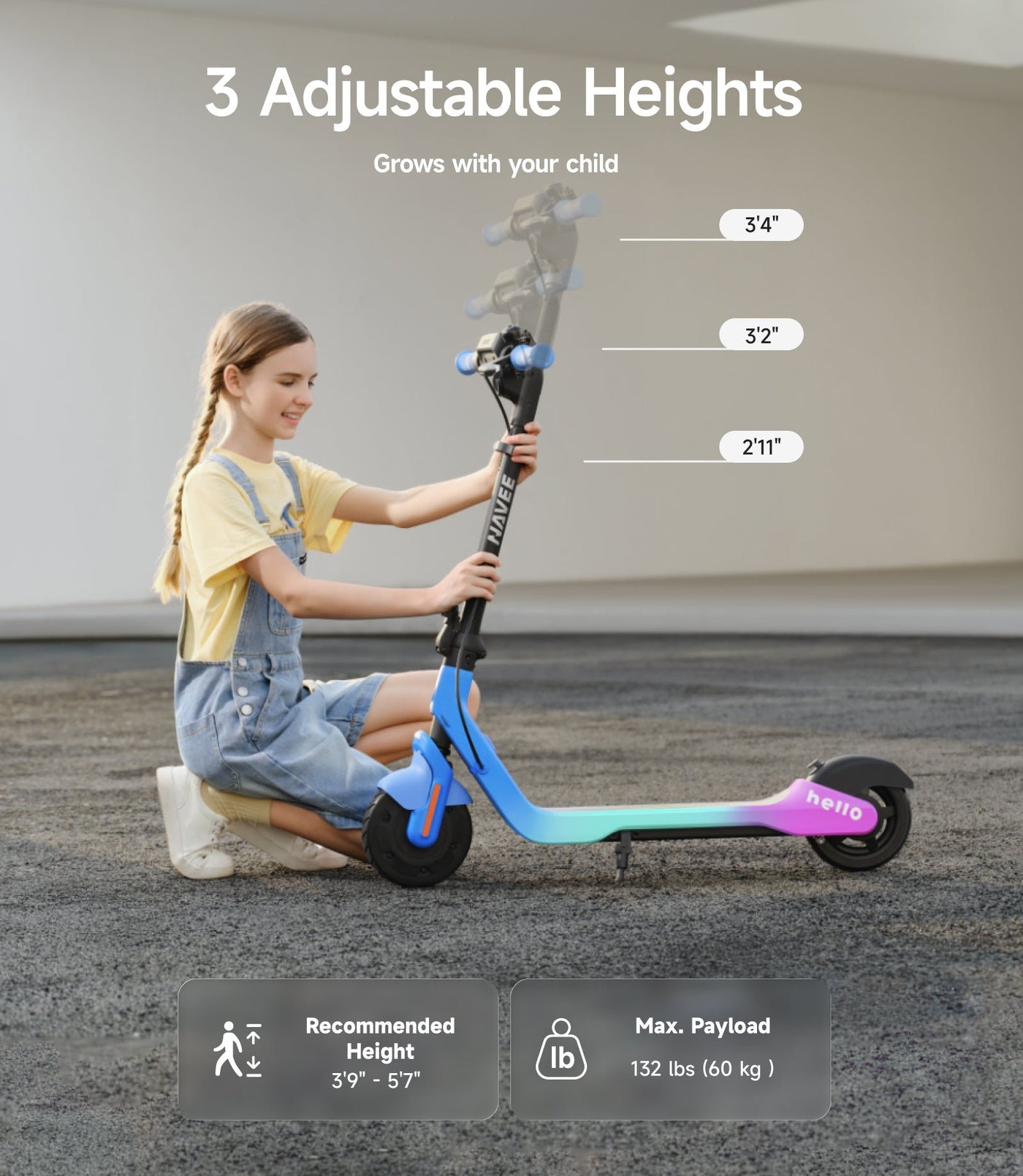 NAVEE K100 Max | Smart Kids Electric Scooter with Find My - view 9