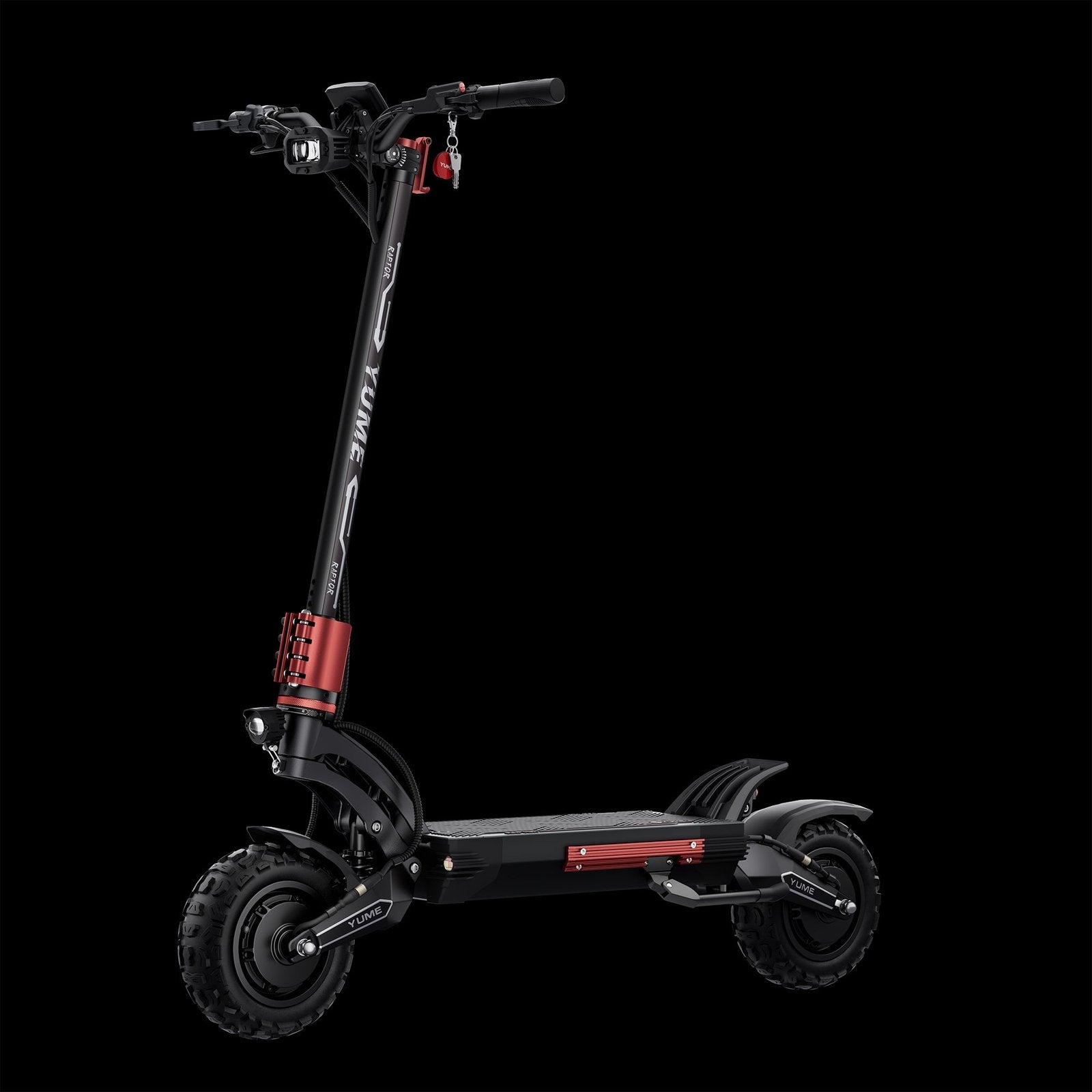 YUME Raptor2 electric scooter ridden on a trail