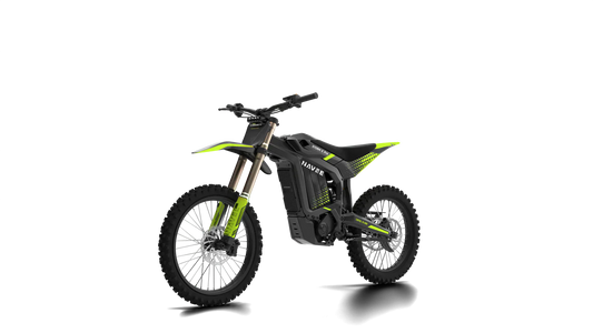 NAVEE STORM X Pro electric dirt bike with 17,000W motor and 72V battery on rugged terrain