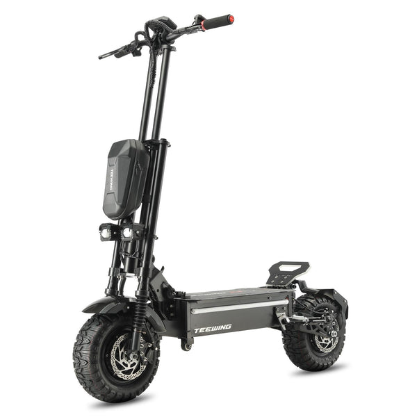 Teewing Z4 Pro electric scooter studio side view in black without seat