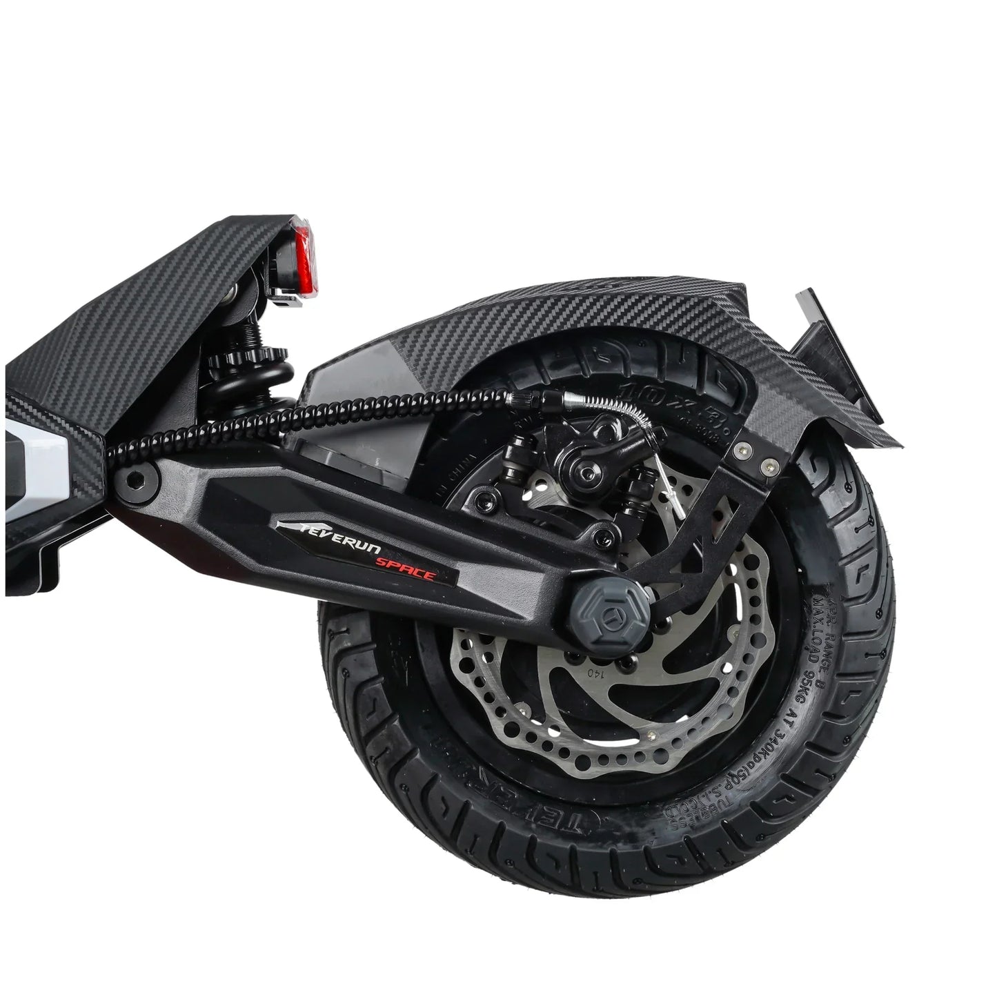 Teverun Space Lite compact electric scooter with 800W motor, disc brakes, and foldable design for city riding