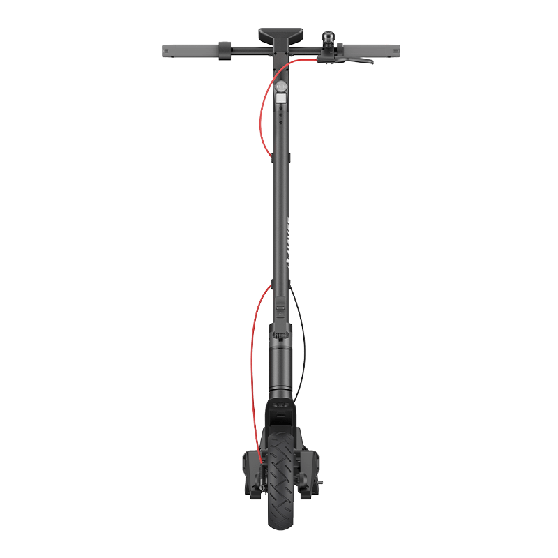 NAVEE S40 Electric Scooter with 600W motor, 10-inch vacuum jelly tires, patented suspension, front drum and rear disc brakes, IPX5 water resistance, and app connectivity.