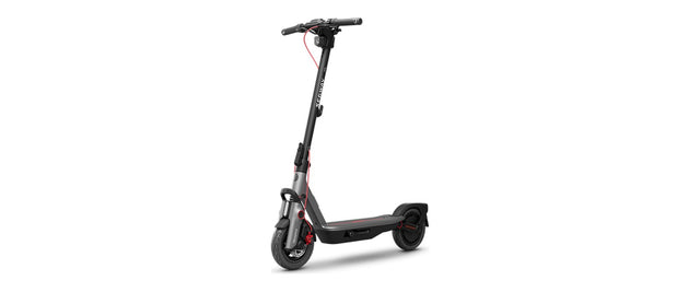 Segway F3 electric scooter, studio front three-quarter view on a white background