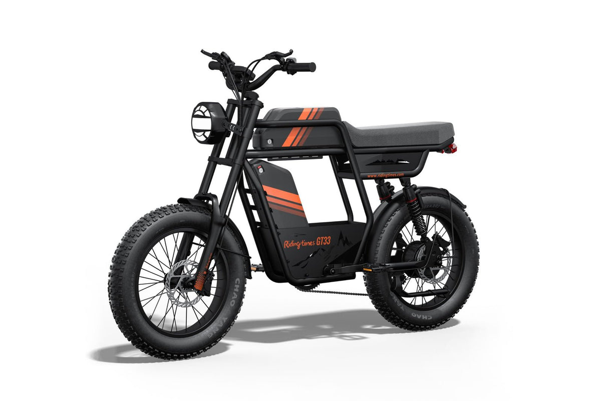 Riding’times GT33 cargo electric bike dual battery studio view from the right