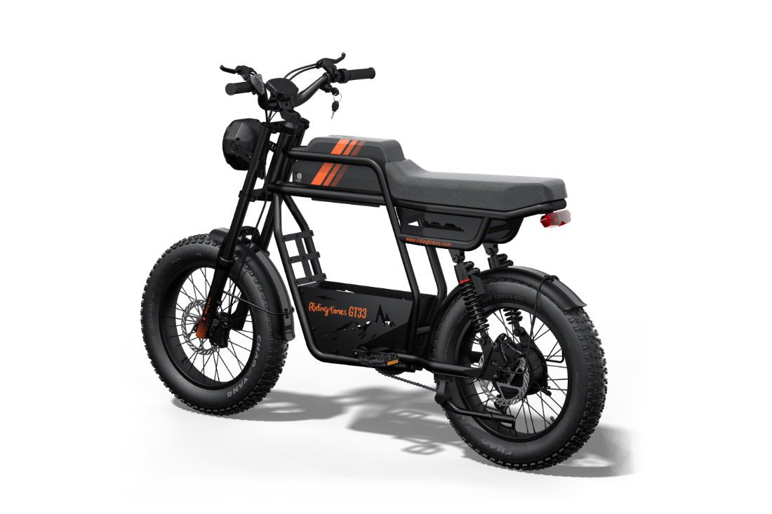 Riding’times GT33 cargo electric bike single battery studio view from the front