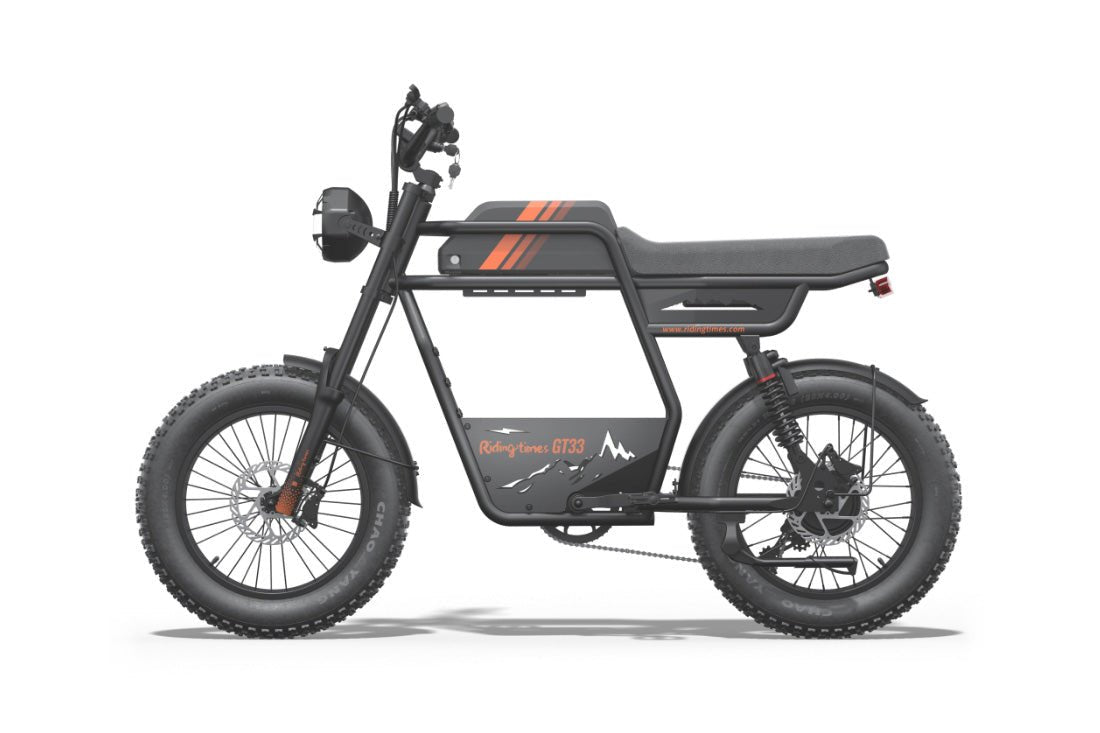 Riding’times GT33 cargo electric bike single battery studio side view