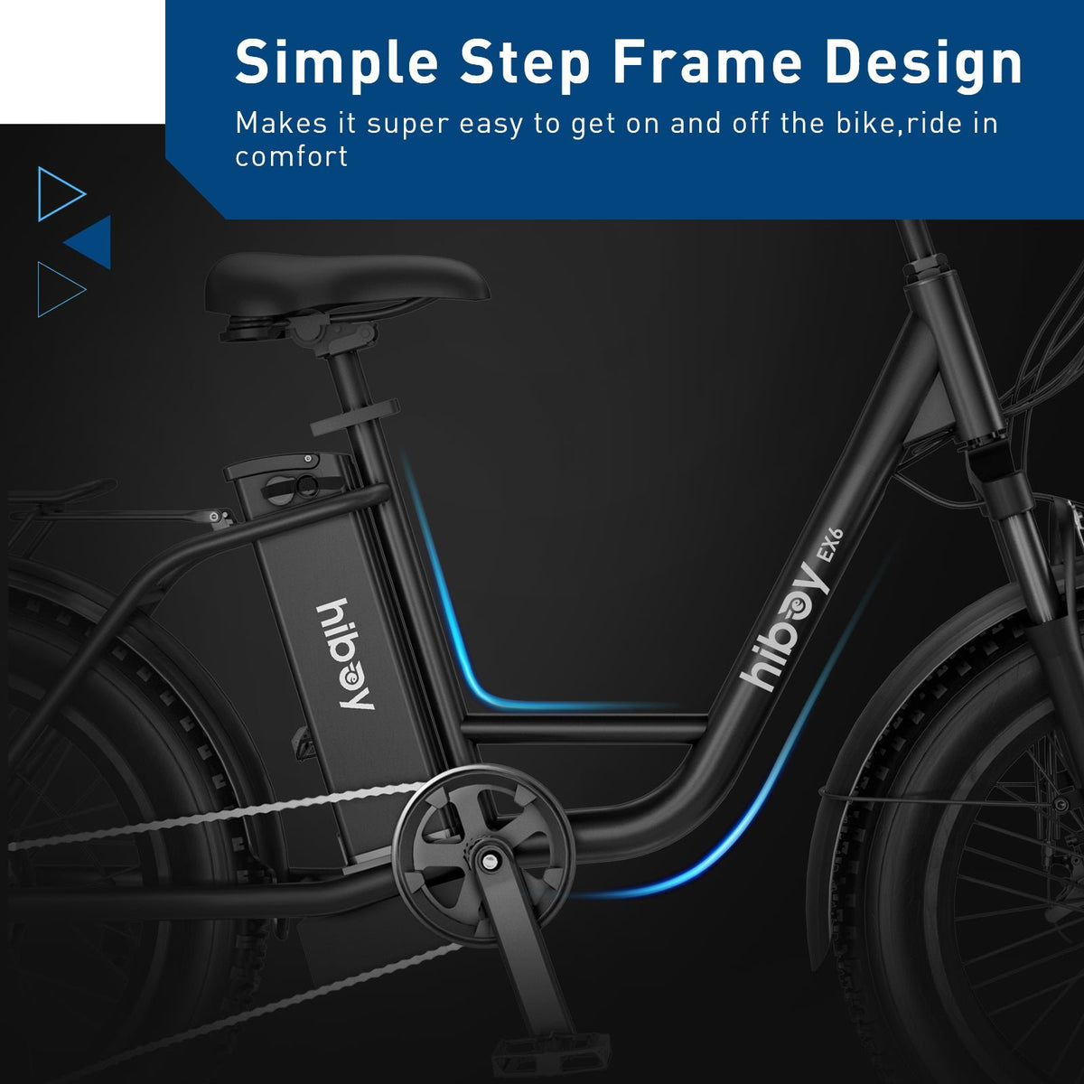 Hiboy EX6 Step-thru Fat Tire Electric Bike - view 13
