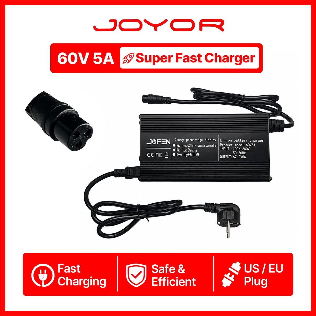 Joyor T10 60V 5A Fast Charger