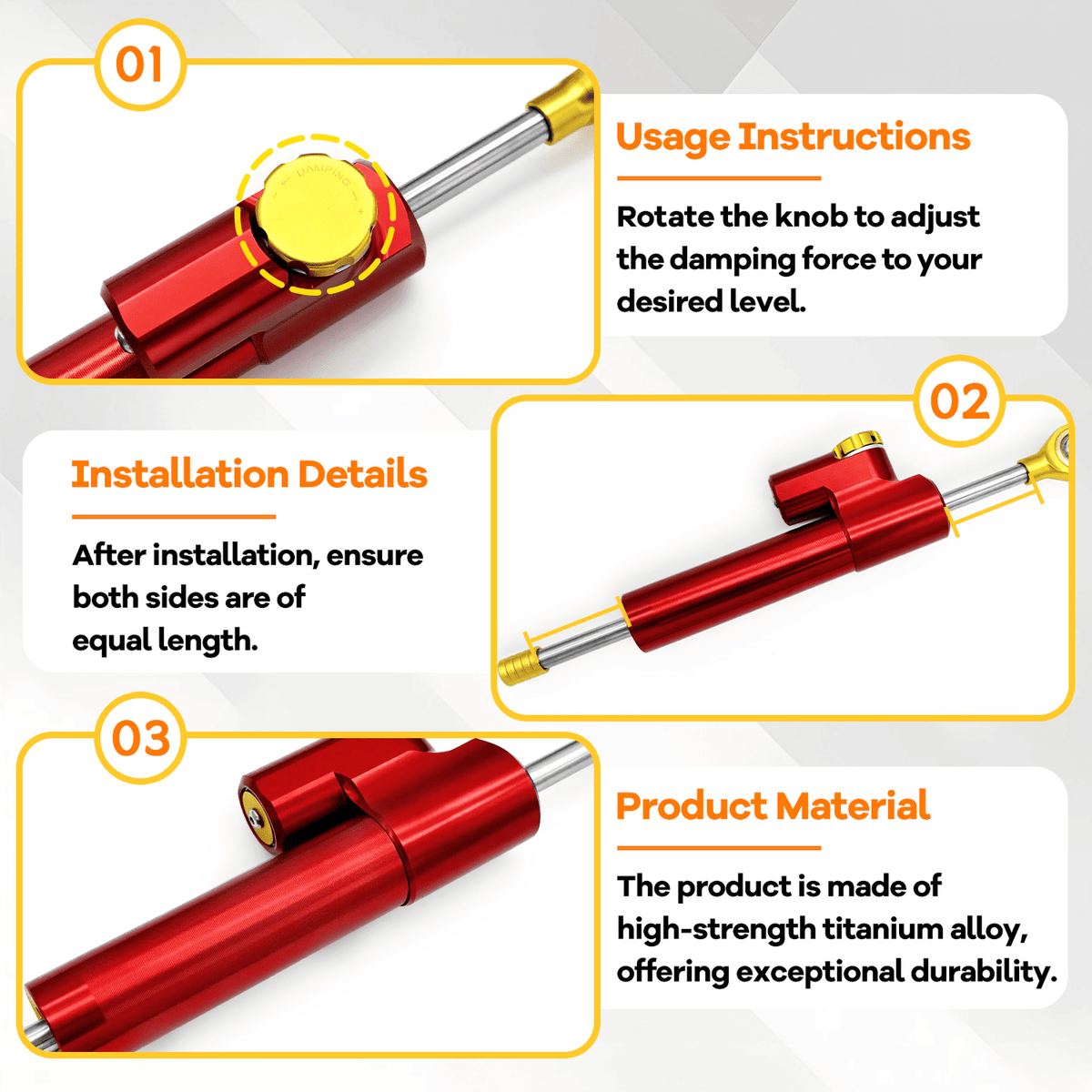 Joyor Steering Damper, photo 6