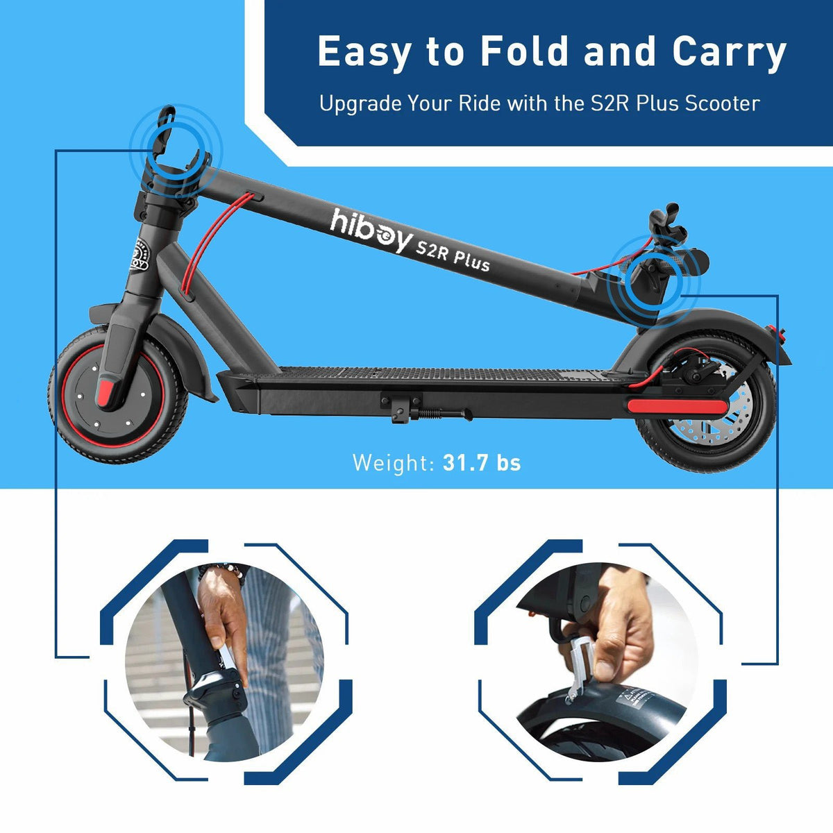 Hiboy S2R Plus Electric Scooter with Removable Battery - view 6