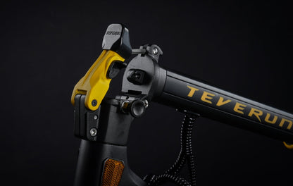 Teverun Blade Mini Ultra electric scooter with dual motors, hydraulic brakes, dual suspension, and IPX6 water resistance designed for high performance and off-road use