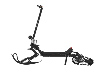 Riding’times G63 Convertible electric scooter in off-road mode with front wheel and rear track
