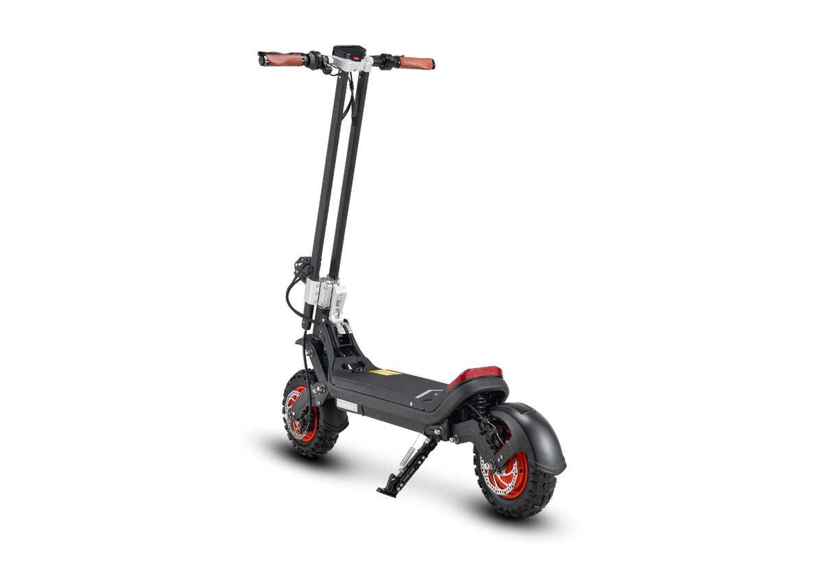 Riding’times G63 dual motor electric scooter studio view from the rear quarter