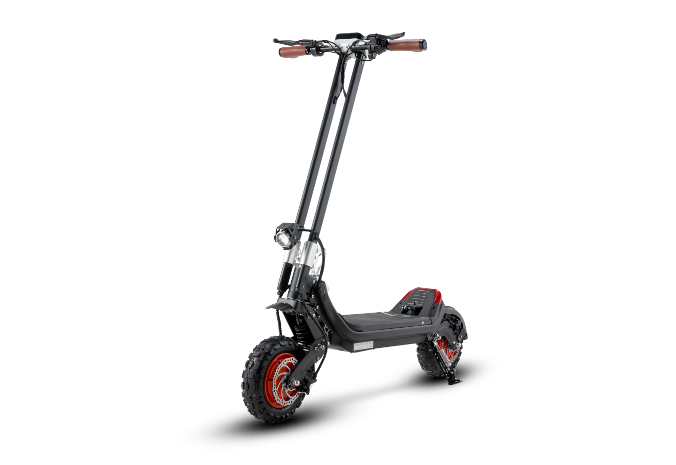 Riding’times G63 dual motor electric scooter studio view from the rear