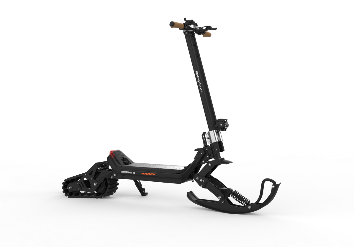 Riding’times G63 Convertible electric scooter in off-road mode, studio view from the rear