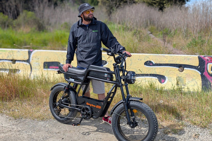 Riding’times GT33 cargo electric bike rider on a gravel path