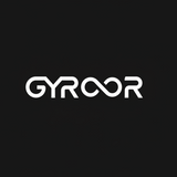 White 'GYROOR' logo on a black background