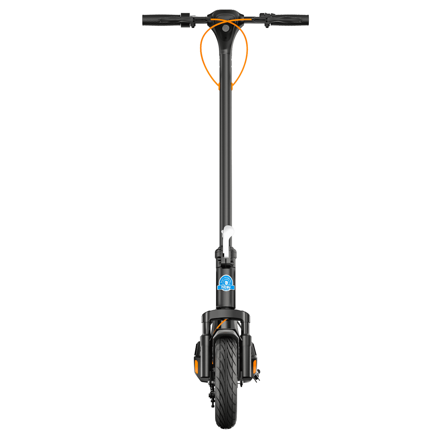 Black electric scooter on a white background