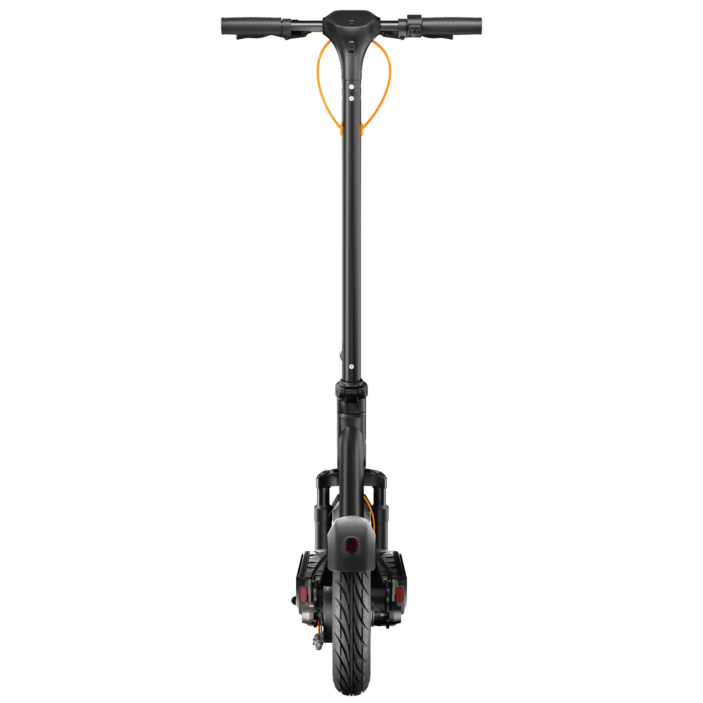 Black scooter on a white background