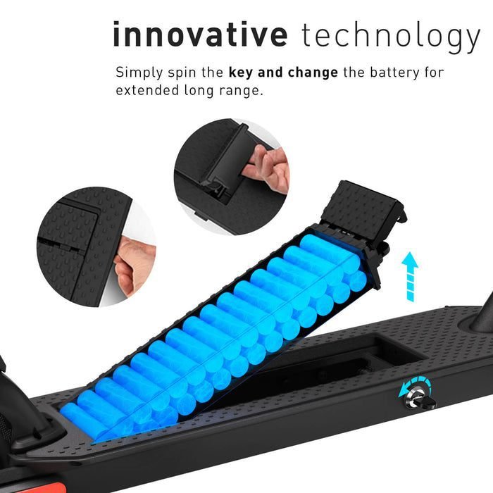 Innovative technology for a device with blue components and text on a white background