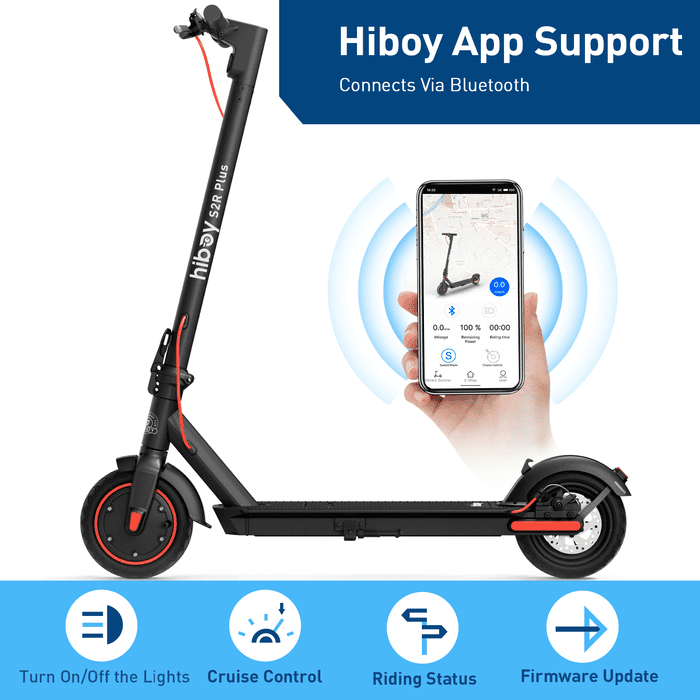 Electric scooter with smartphone app interface on a white background