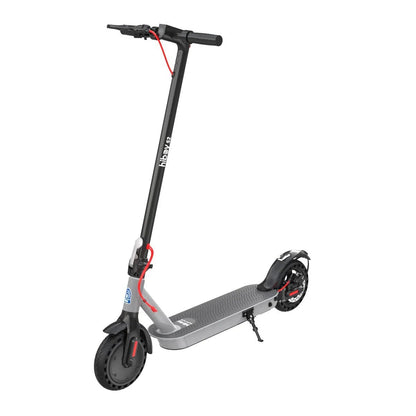 Electric scooter with black and gray design on a white background