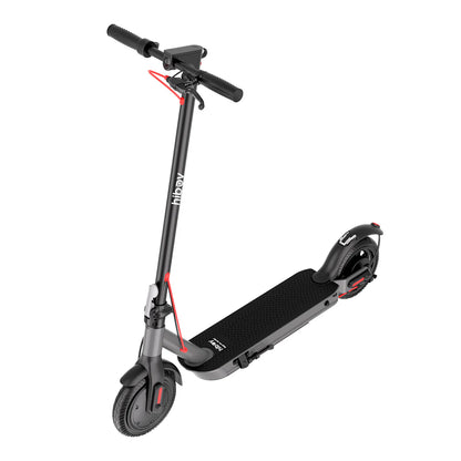 Black electric scooter on a white background