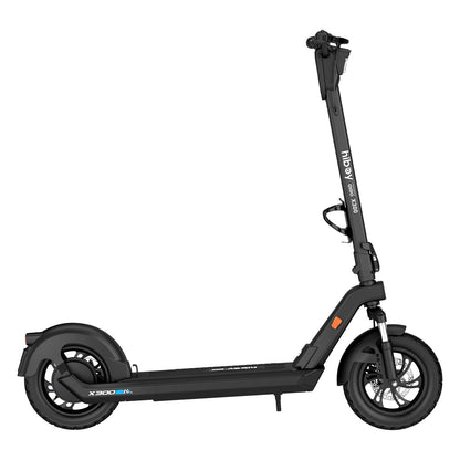 Black electric scooter on a white background