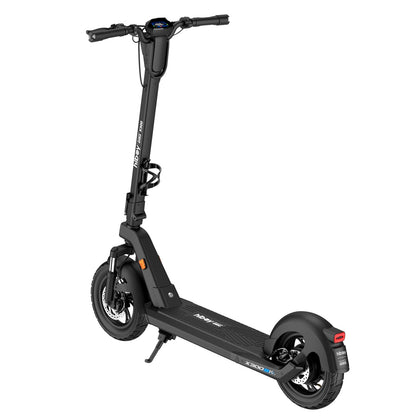 Black electric scooter on a white background