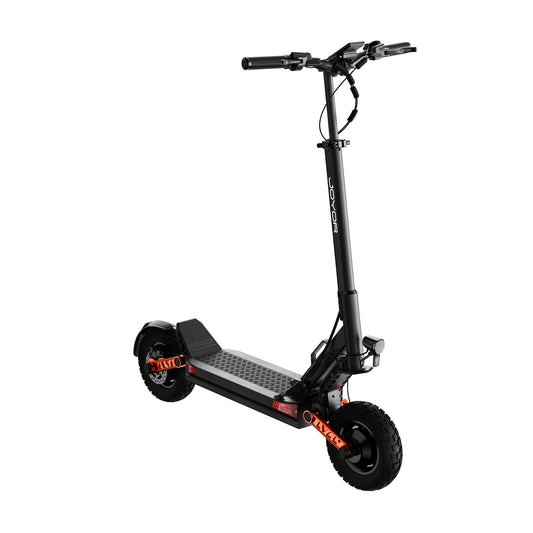 Joyor S10-S-Z electric scooter, studio front three-quarter view