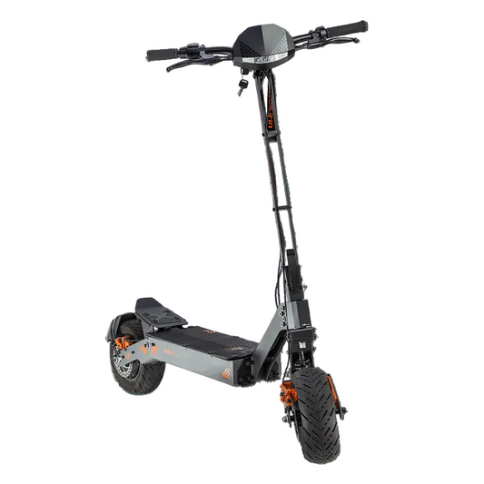 Gray electric scooter on a transparent background