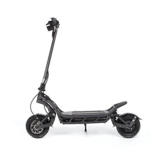 Black electric scooter on a white background