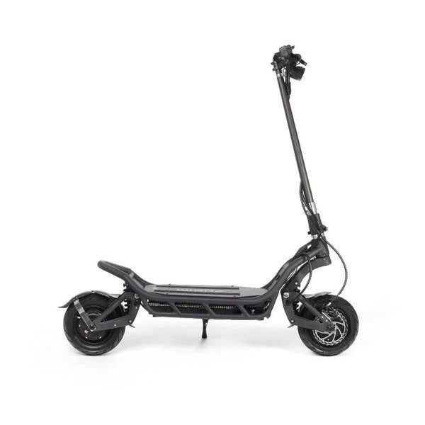 Black electric scooter on a white background