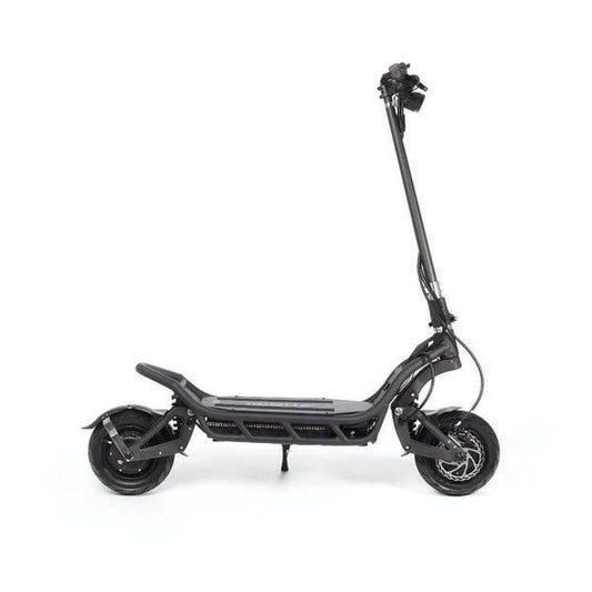Black electric scooter on a white background
