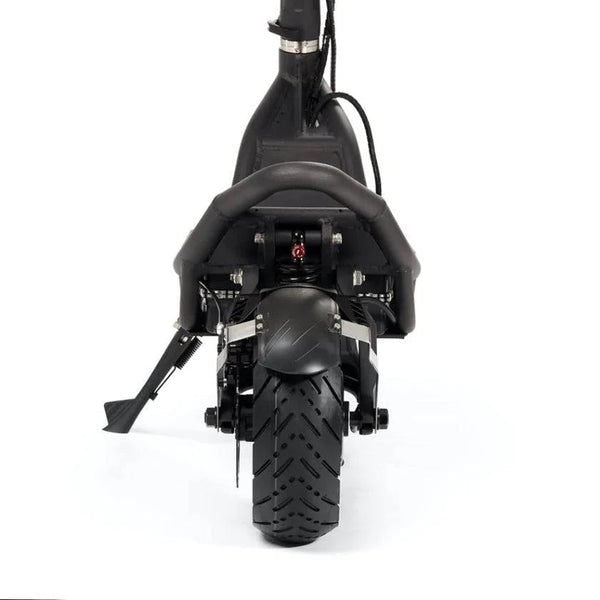 Black electric scooter on a white background