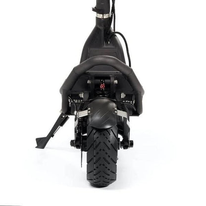 Black electric scooter on a white background