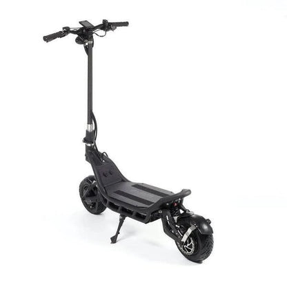 Black electric scooter on a white background
