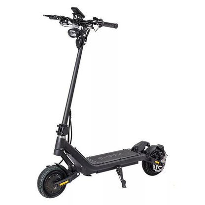 Black electric scooter on a white background