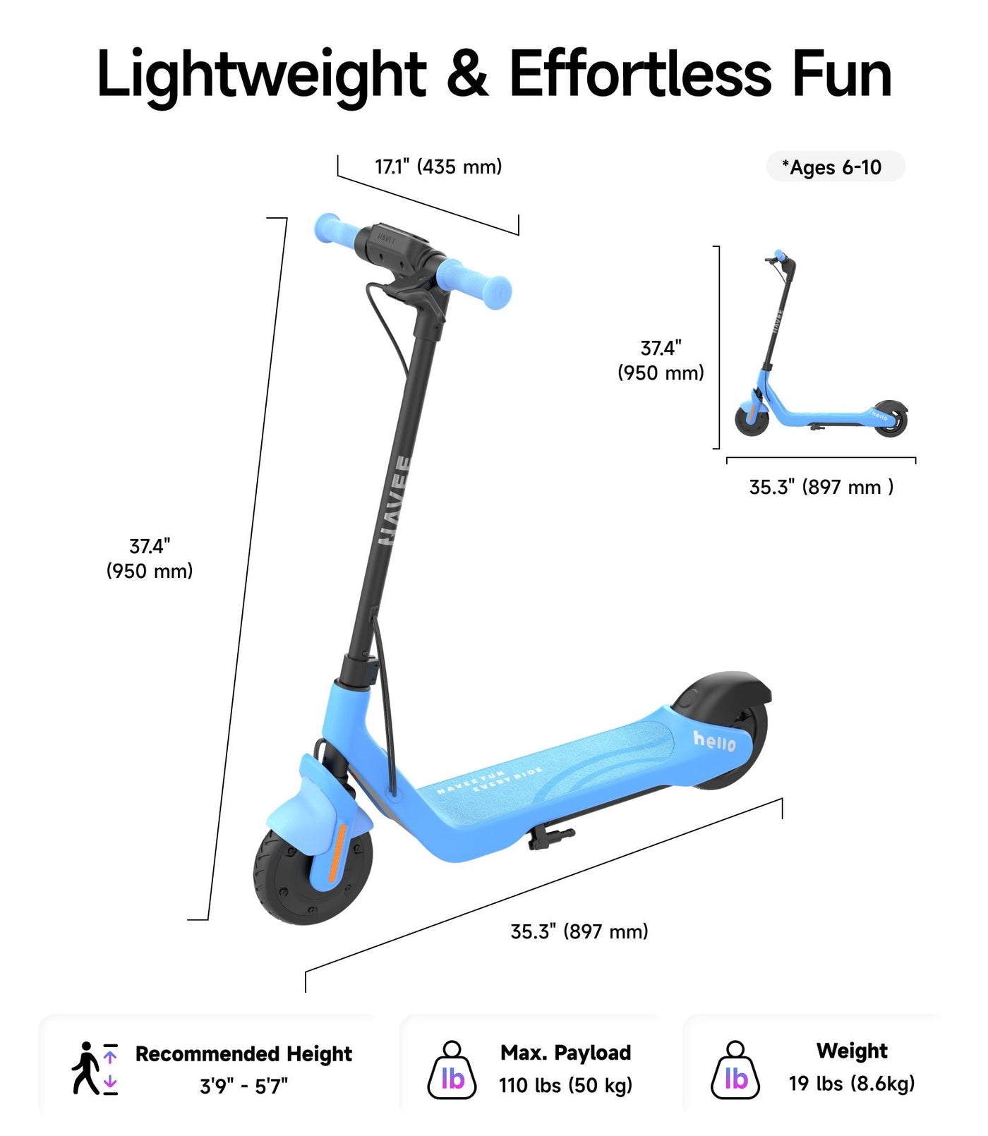 NAVEE K100 | Kids Electric Scooter - view 9