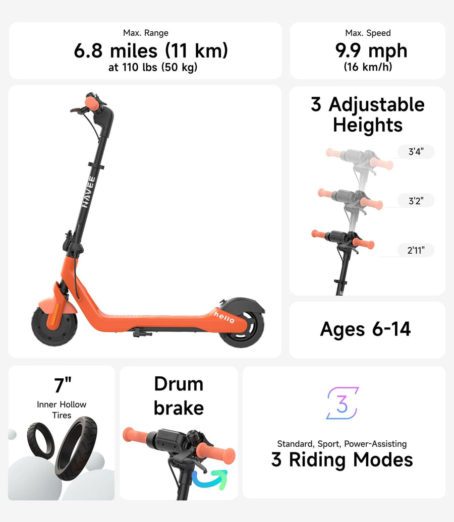 NAVEE K100 Pro | Foldable Kids Electric Scooter - view 4