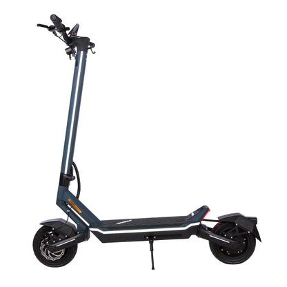 Black electric scooter on a white background