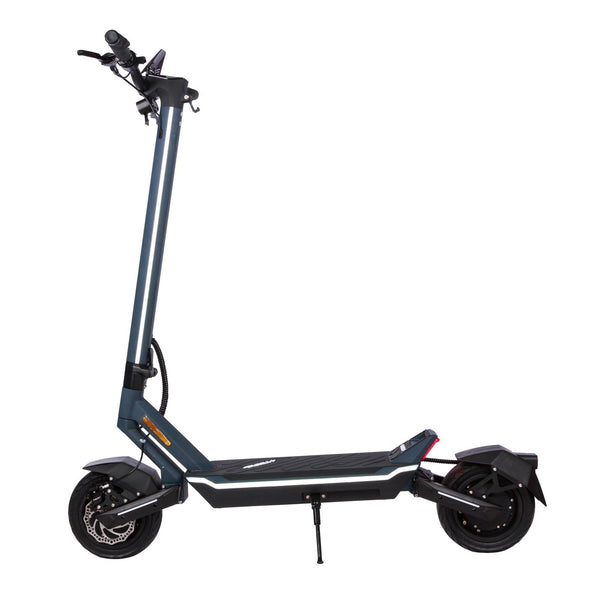 Punk Rider electric scooter side elevation in dark teal