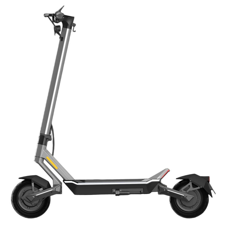Foldable electric scooter on a white background